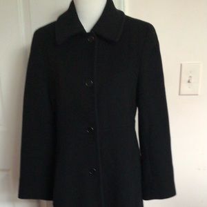 SOLD SEARLE 100% Cashmere Black Women Coat Size US S 
Shoulder to shoulder 14.5